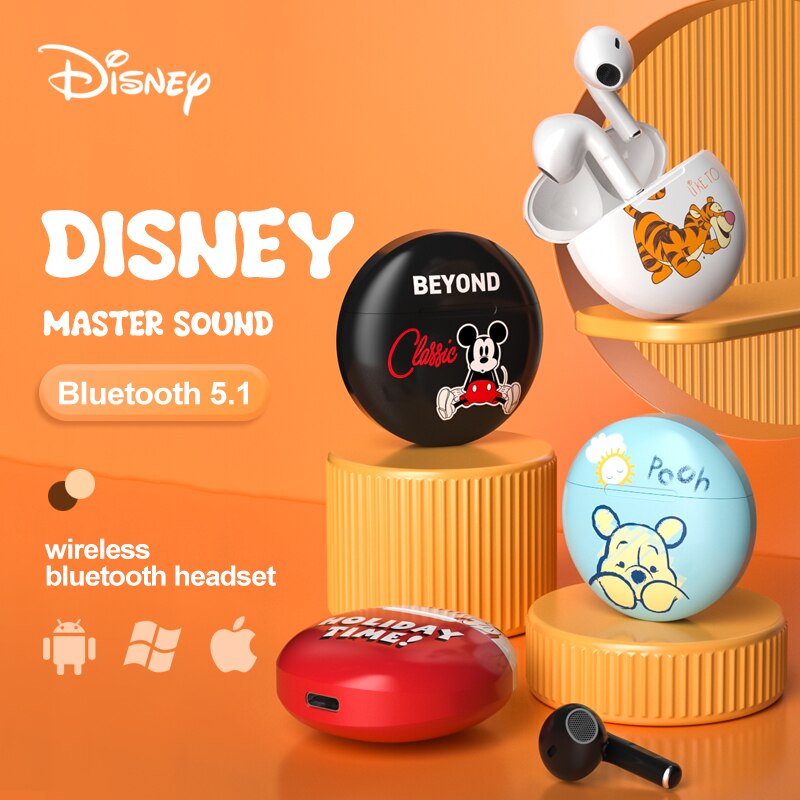 Fones de Ouvido Disney Minnie Earbuds TWS Bluetooth Wireless