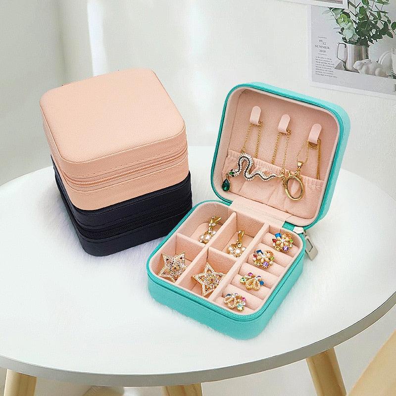 Jewelry Box Portatil Jewelry Door Compact Travel Case Case Box Necklace Chain Earring Jewelry Jewelry - MY WORLD