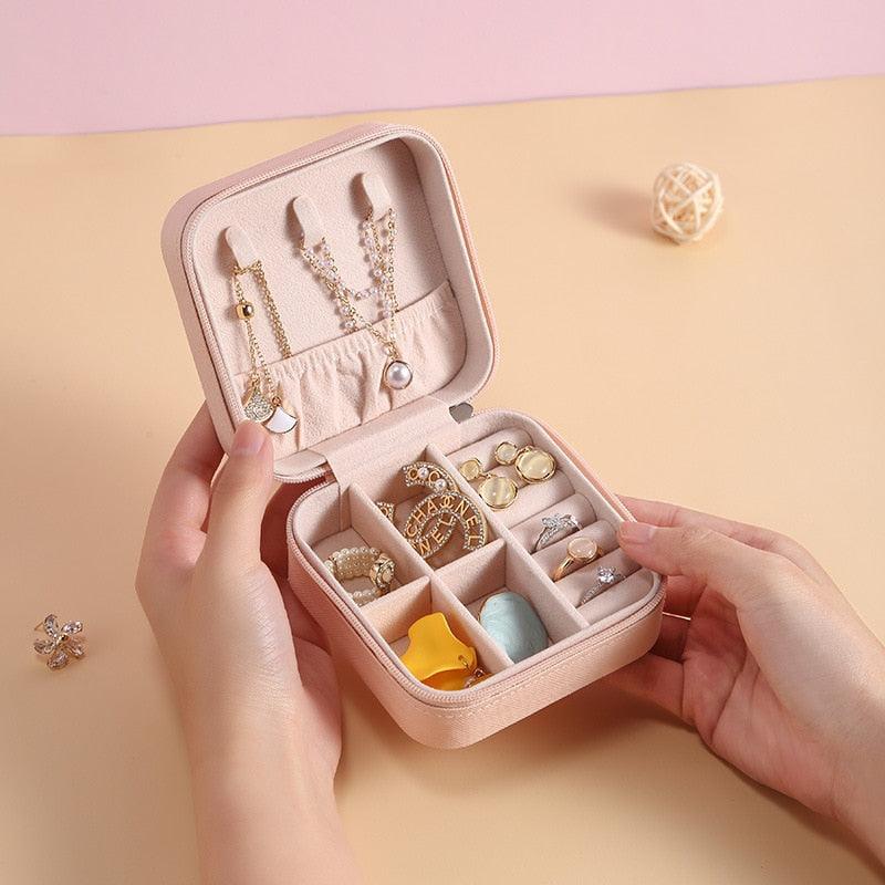 Jewelry Box Portatil Jewelry Door Compact Travel Case Case Box Necklace Chain Earring Jewelry Jewelry - MY WORLD