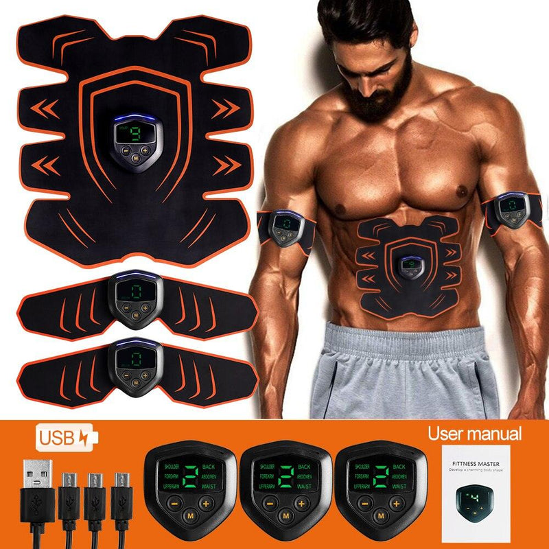 EMS Smart Fitness Abdominal Training Wireless Muscle Stimulator Trainer Electric Weight Loss Stickers Body Slimming Massager - MY WORLD