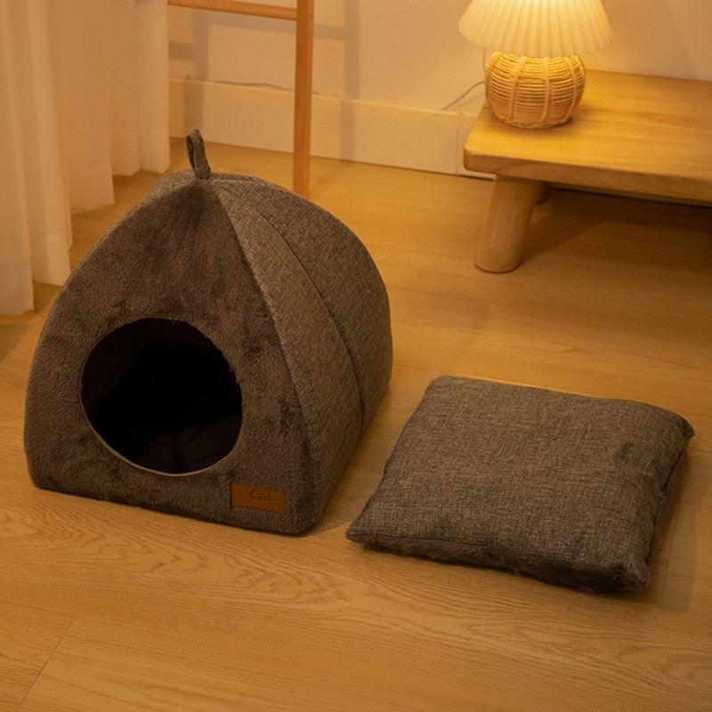Cat Bed House For Indoor Winter Warm Deep Sleep Comfort Pet Basket Cozy Little Mat For Small Dog Kitten Accessories - MY WORLD