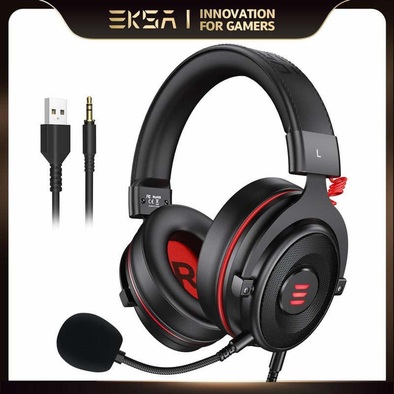 EKSA Gaming Headset Gamer Wired 3.5mm Stereo/ USB 7.1 Surround Gaming Headphones For PC/PS4/PS5/Xbox with Noise Cancelling Mic - MY WORLD