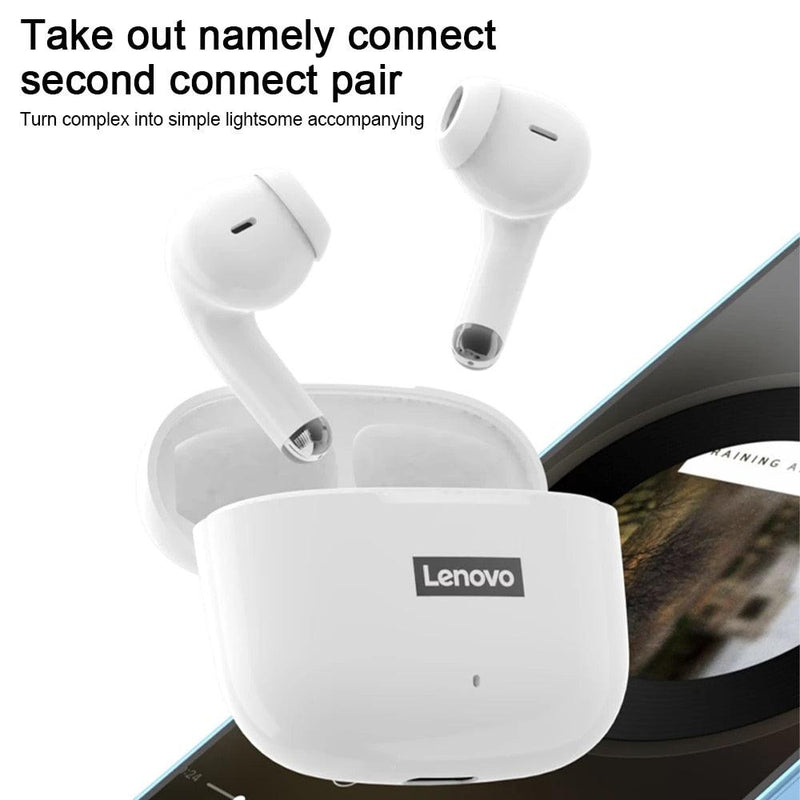 FONE Lenovo LP40 Pro Bluetooth 5.1 Wireless Sports Earbuds Wiht Microphone Music - MY WORLD