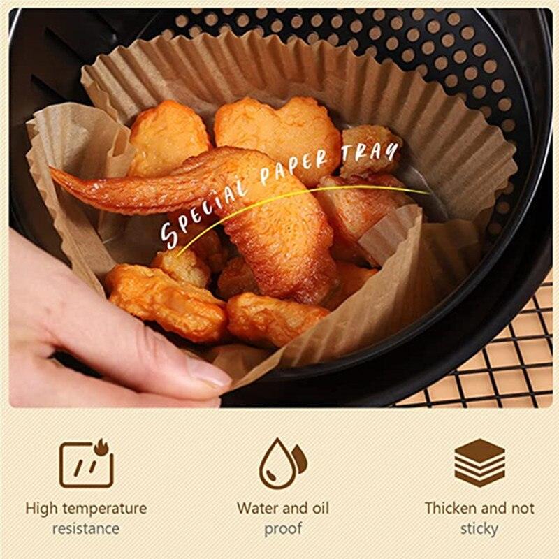 Disposable Air Fryer Paper Liner Oil-proof Water-proof Paper Tray Non-Stick Parchment Baking Mat For Roasting Oven Microwave - MY WORLD