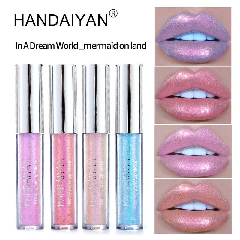 Handaiyan 6 Colors Lip Gloss Longlasting Glitter Red Nude Lipstick Liquid Waterproof Moisturize Luminous Lipgloss Makeup - MY WORLD